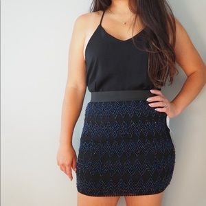 Beaded Mini Skirt